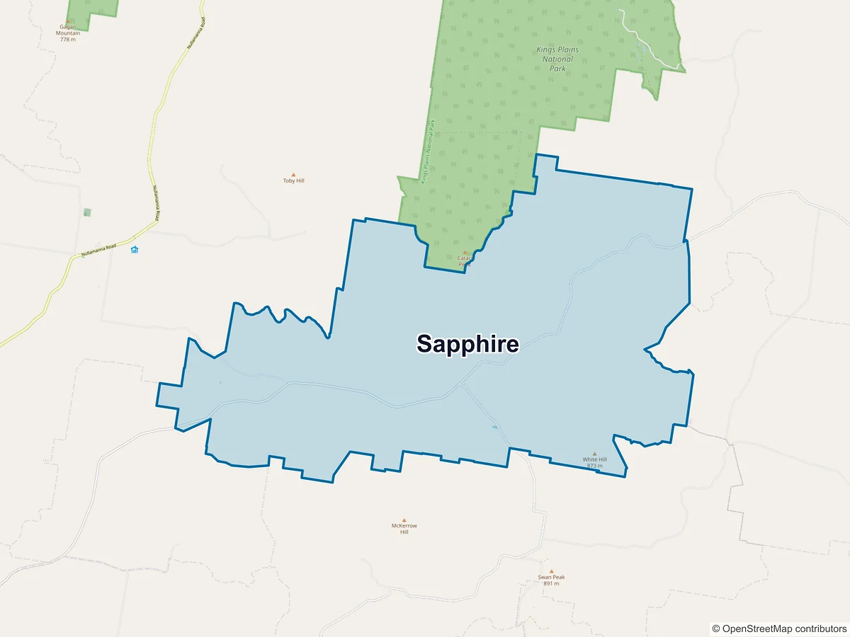 Map of Sapphire, NSW, Australia