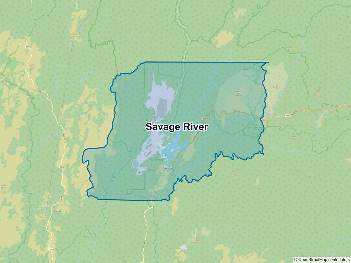 Map of Savage River, TAS, Australia