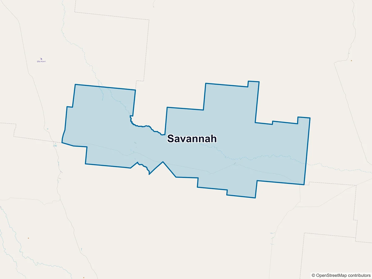 Map of Savannah, QLD, Australia