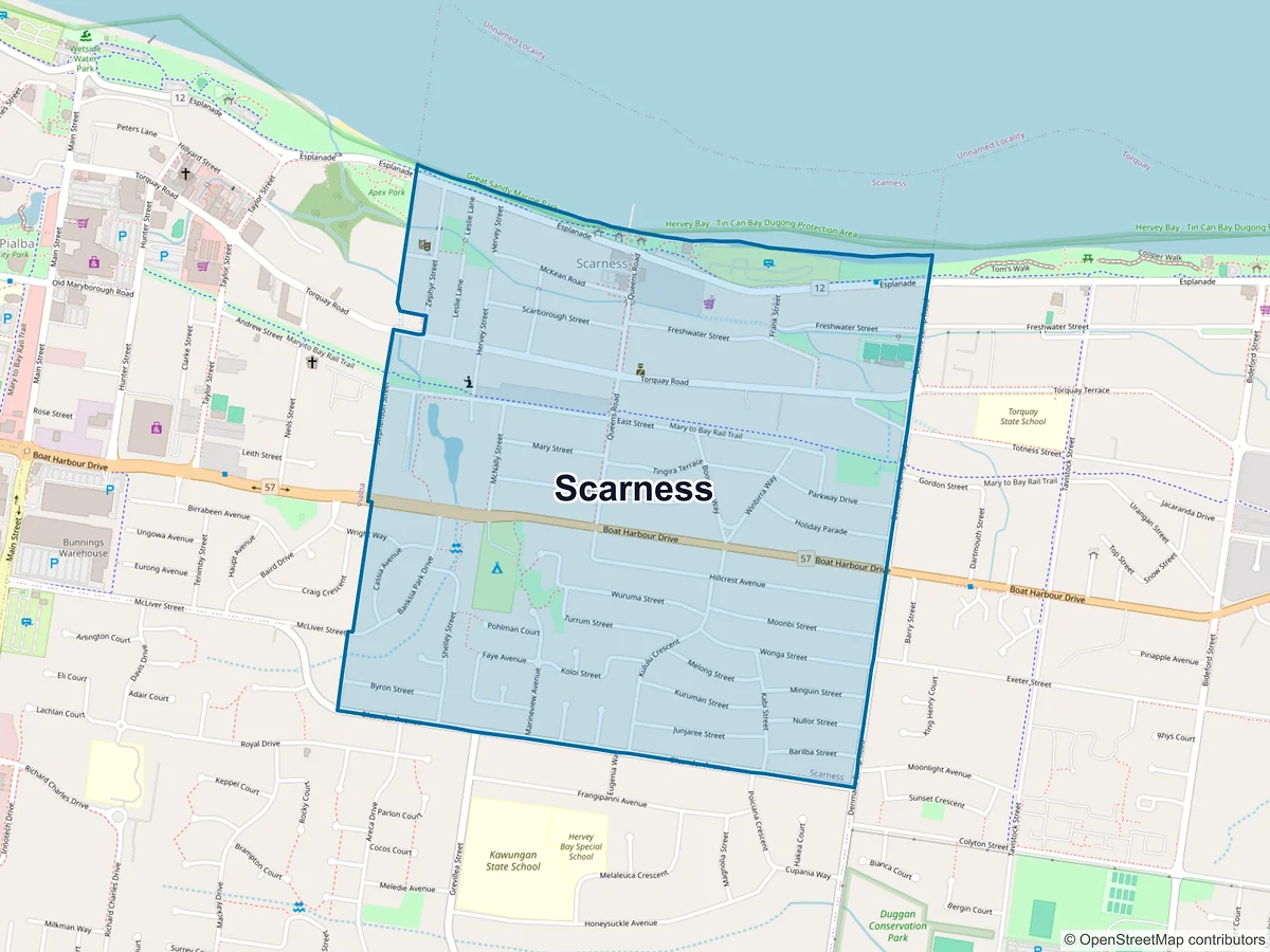 Map of Scarness, QLD, Australia