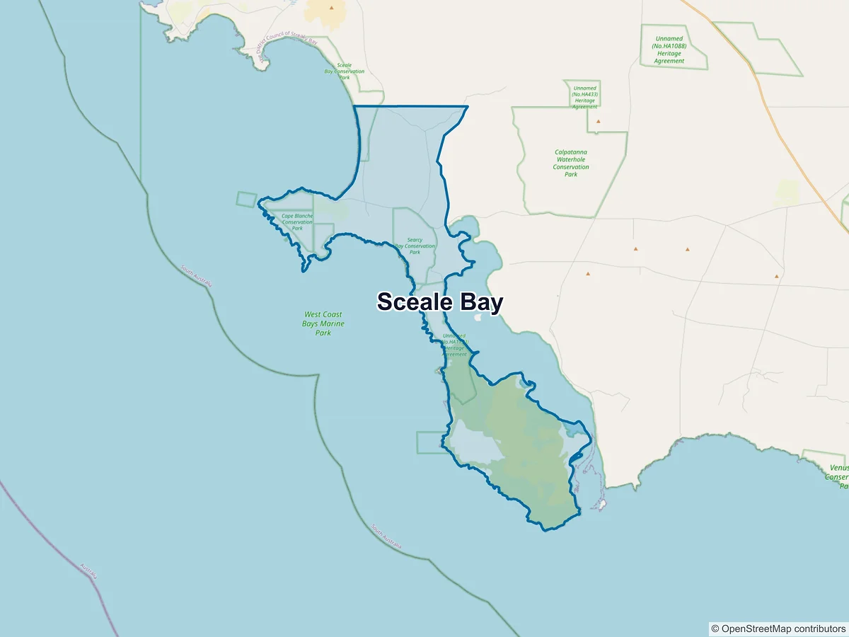 Map of Sceale Bay, SA, Australia