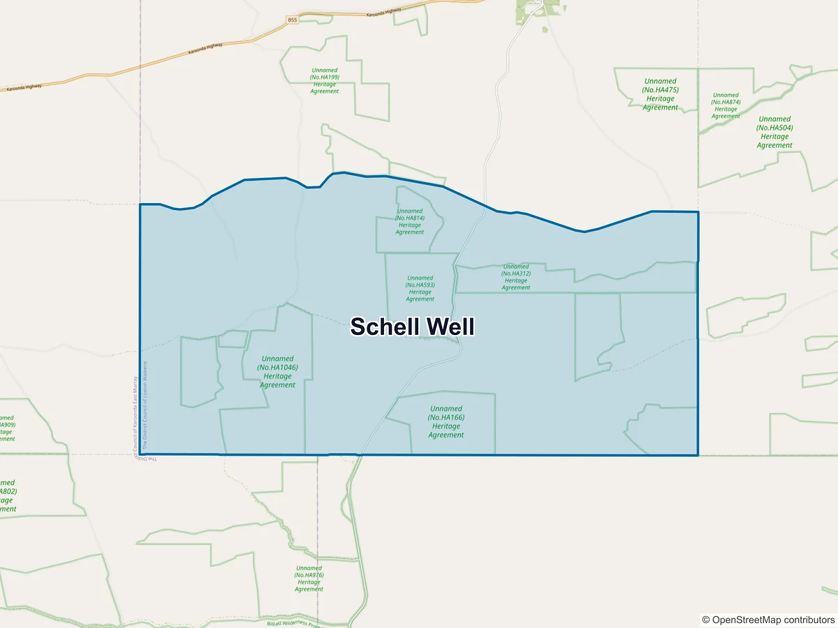 Map of Schell Well, SA, Australia