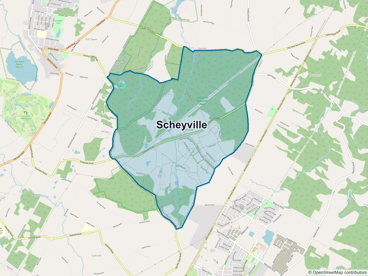 Map of Scheyville, NSW, Australia