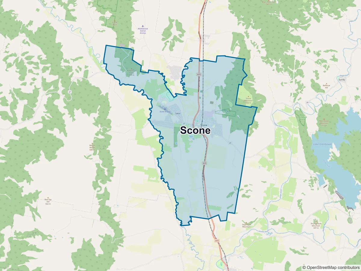 Map of Scone, NSW, Australia