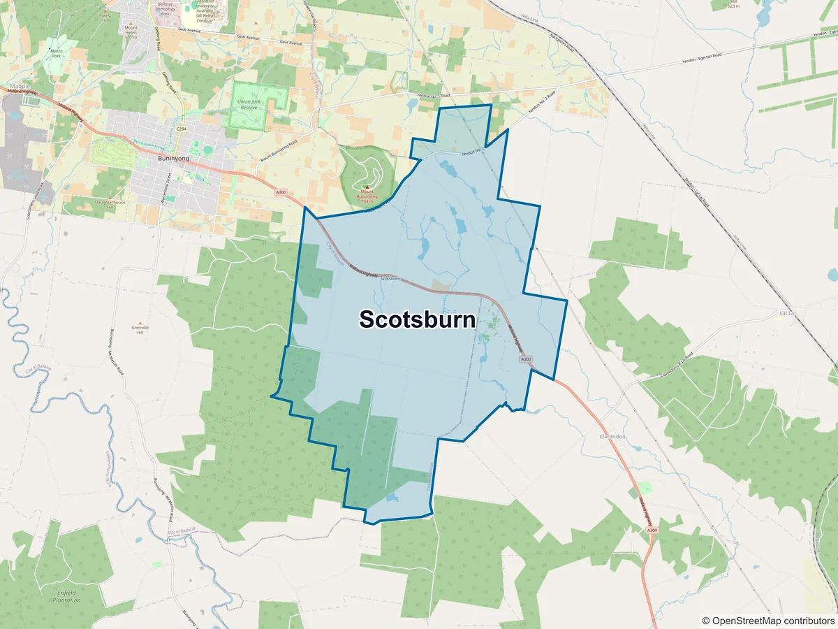 Map of Scotsburn, VIC, Australia