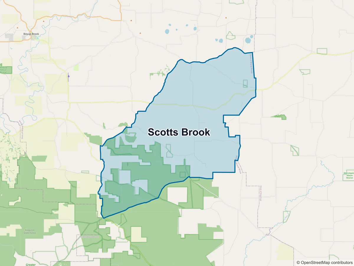 Map of Scotts Brook, WA, Australia