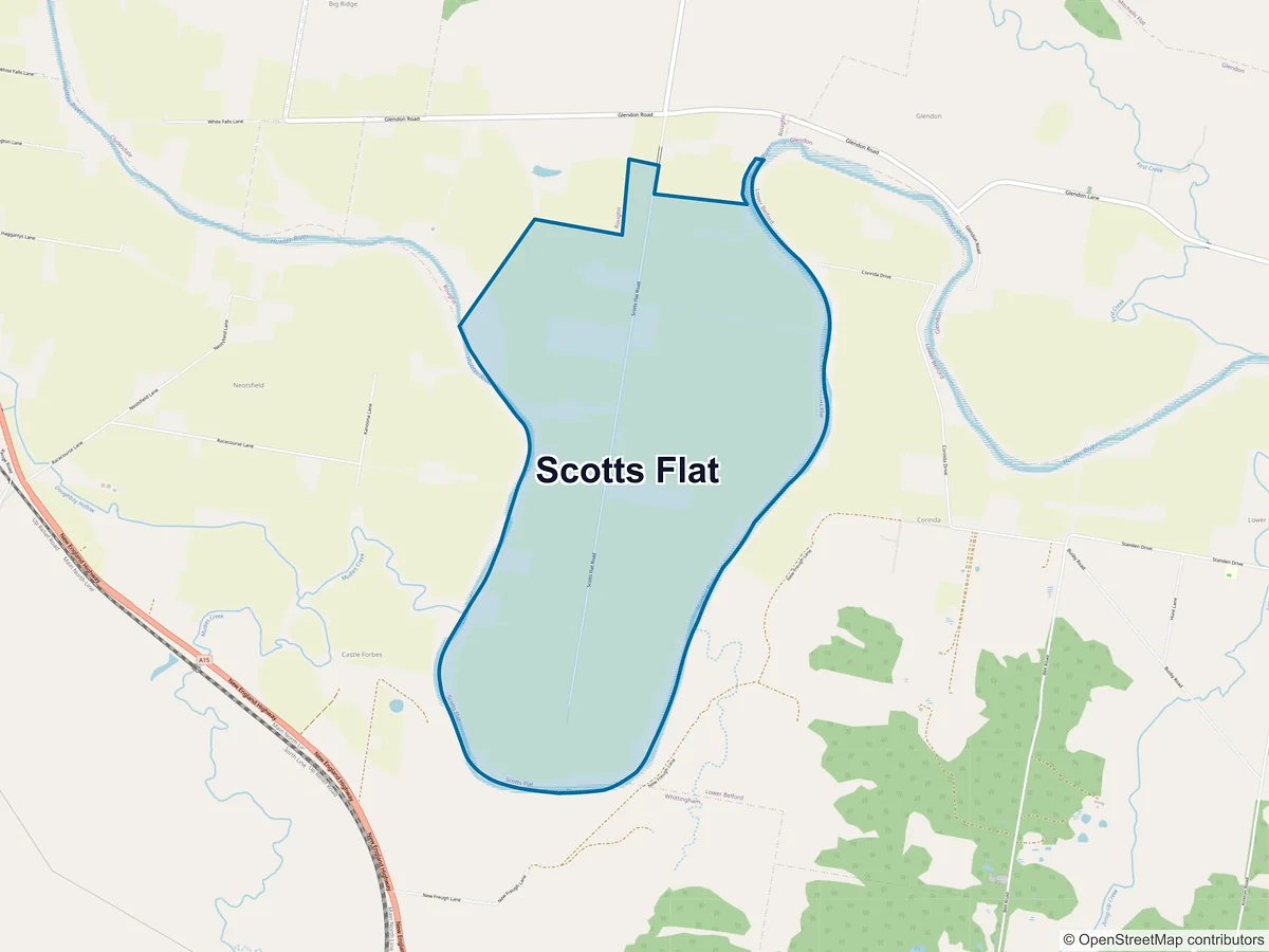 Map of Scotts Flat, NSW, Australia
