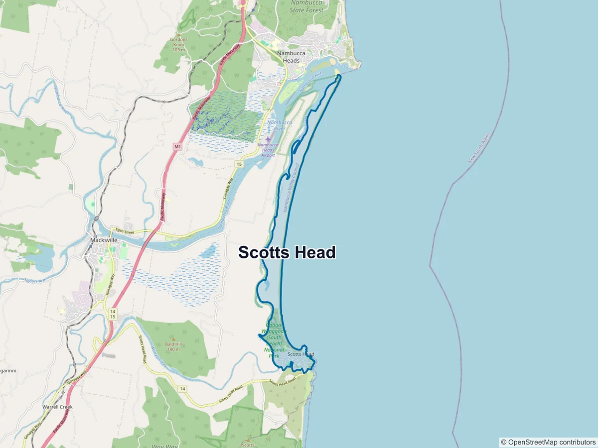 Map of Scotts Head, NSW, Australia