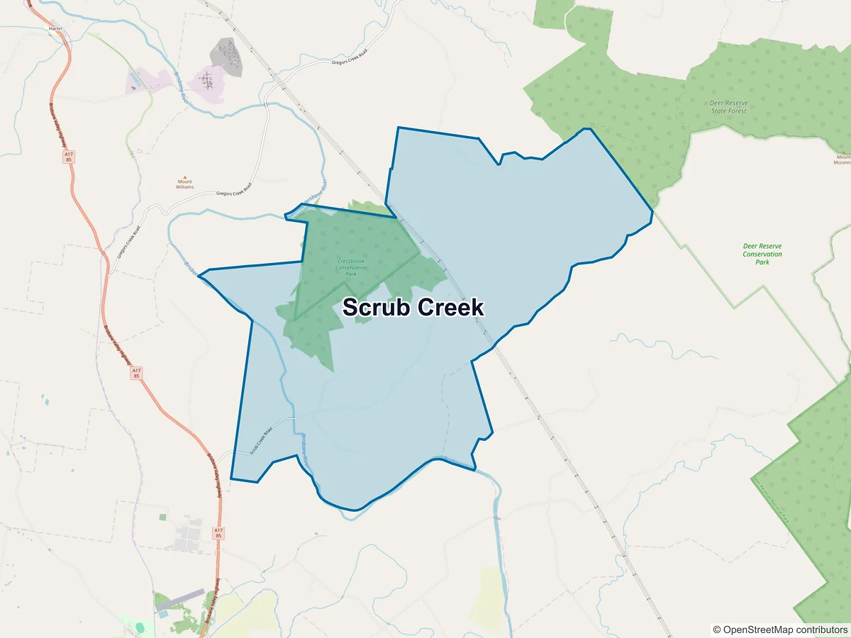 Map of Scrub Creek, QLD, Australia