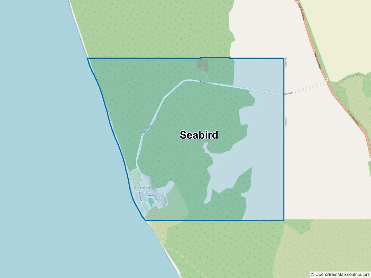 Map of Seabird, WA, Australia