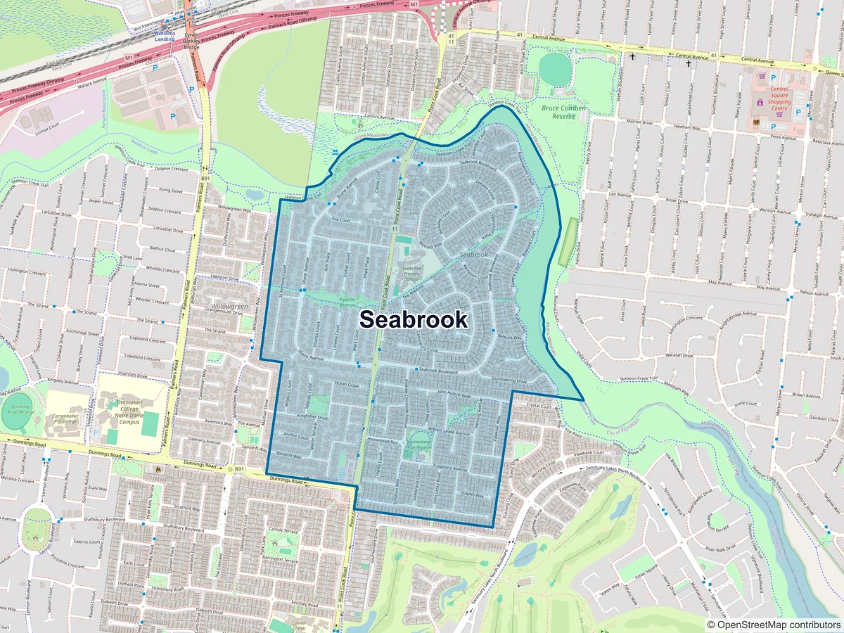 Map of Seabrook, VIC, Australia