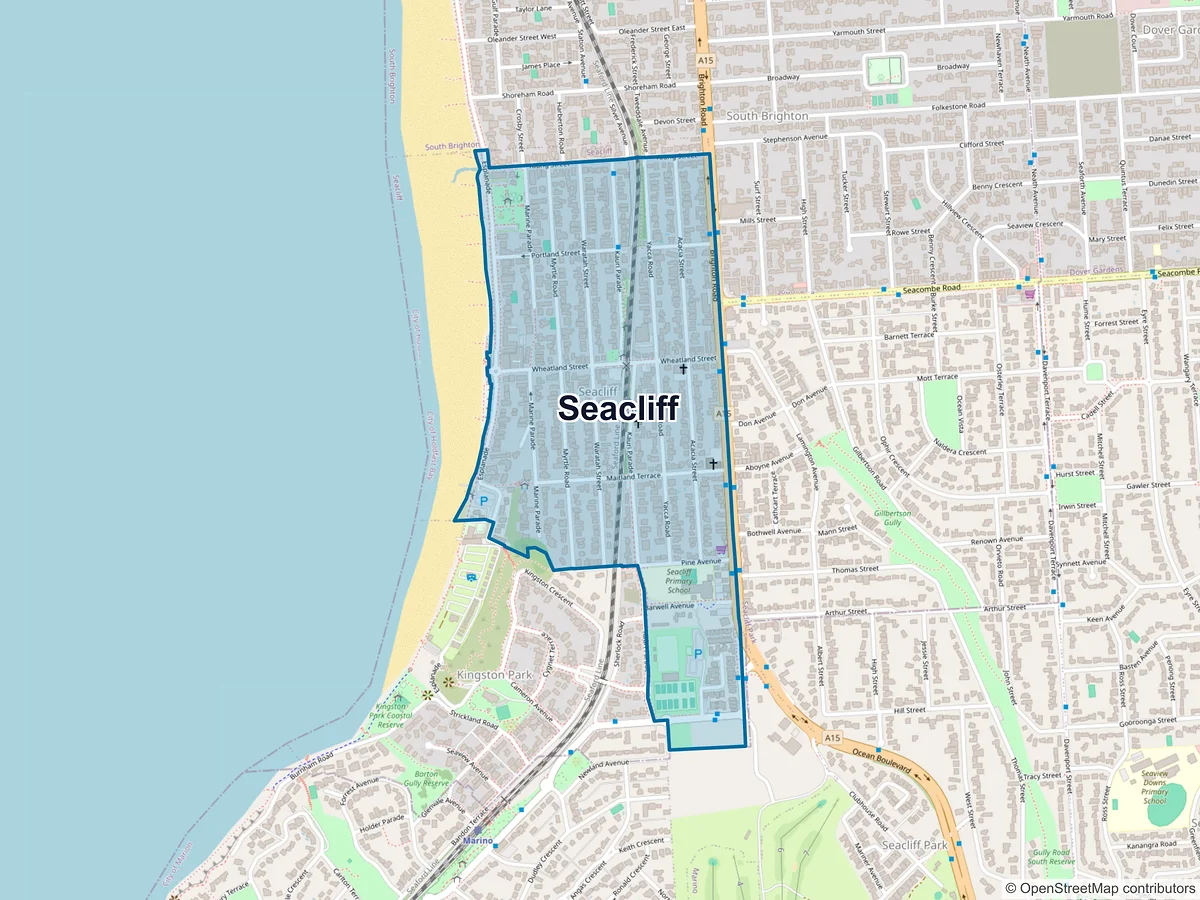 Map of Seacliff, SA, Australia