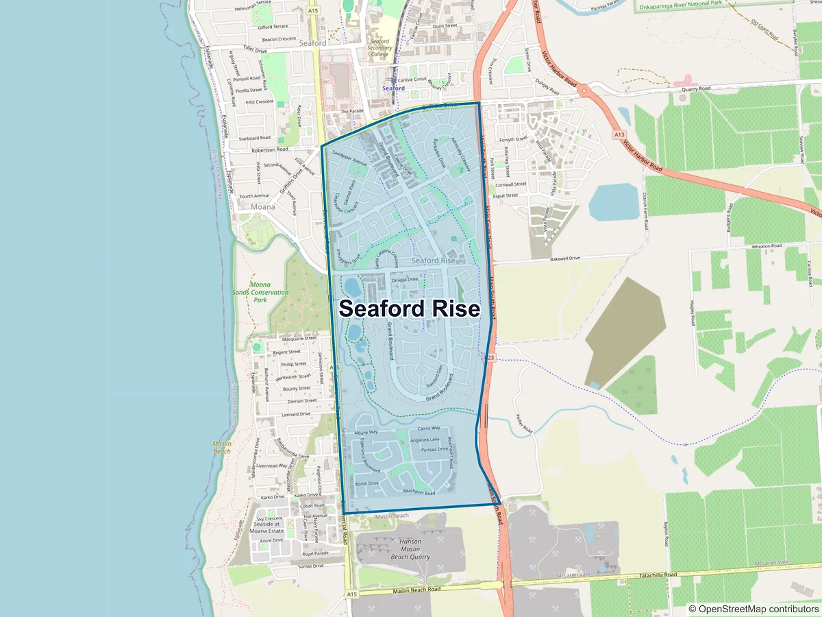 Map of Seaford Rise, SA, Australia