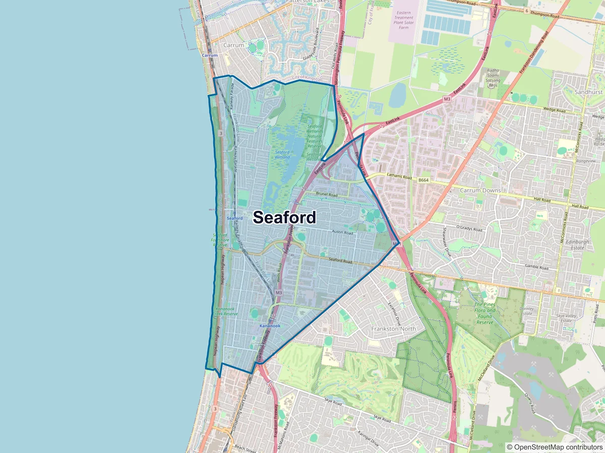 Map of Seaford, VIC, Australia