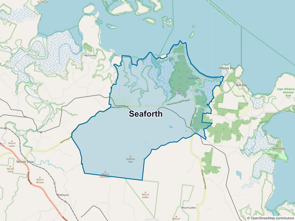 Map of Seaforth, QLD, Australia