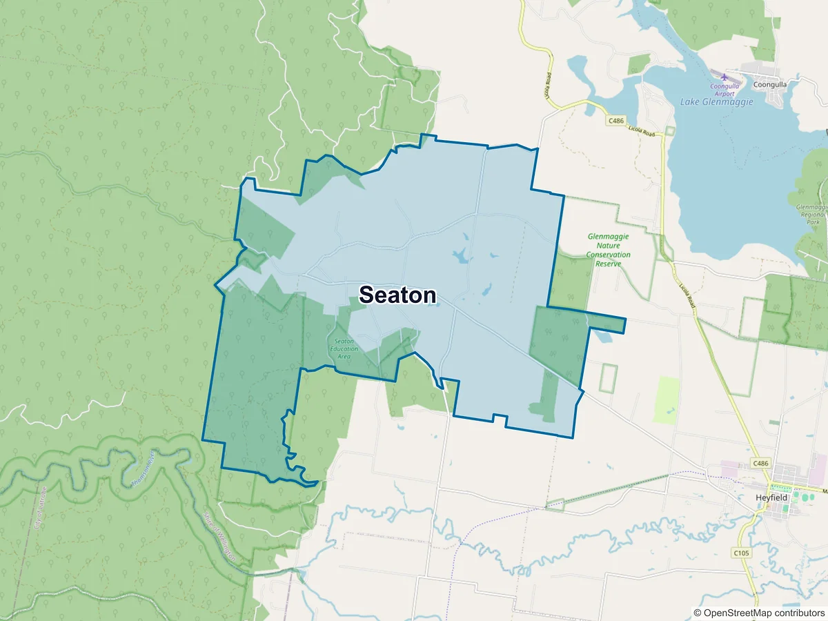 Map of Seaton, VIC, Australia