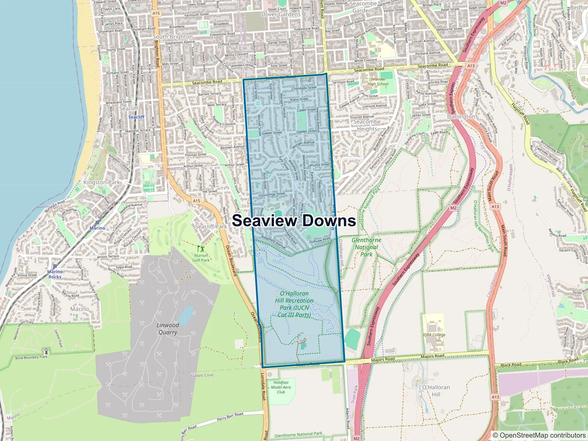 Map of Seaview Downs, SA, Australia