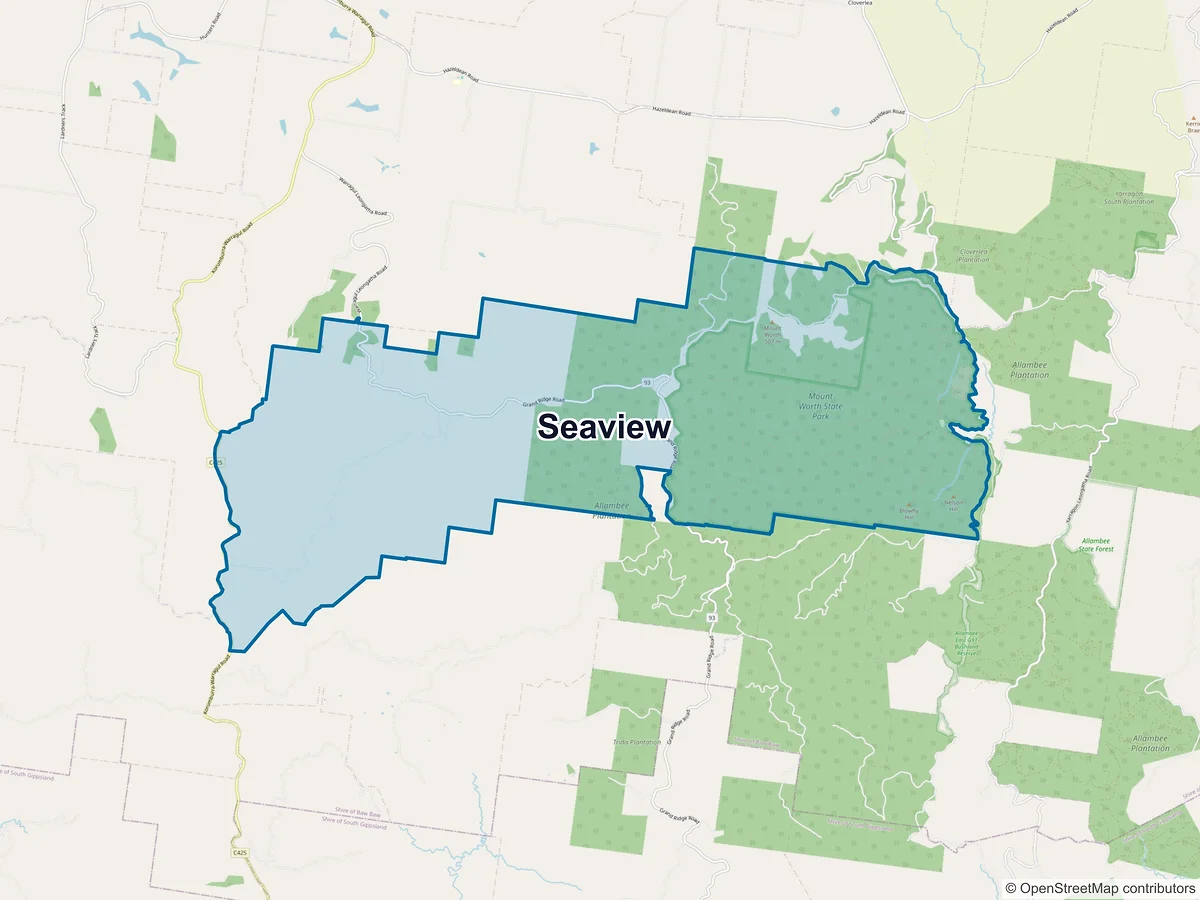 Map of Seaview, VIC, Australia