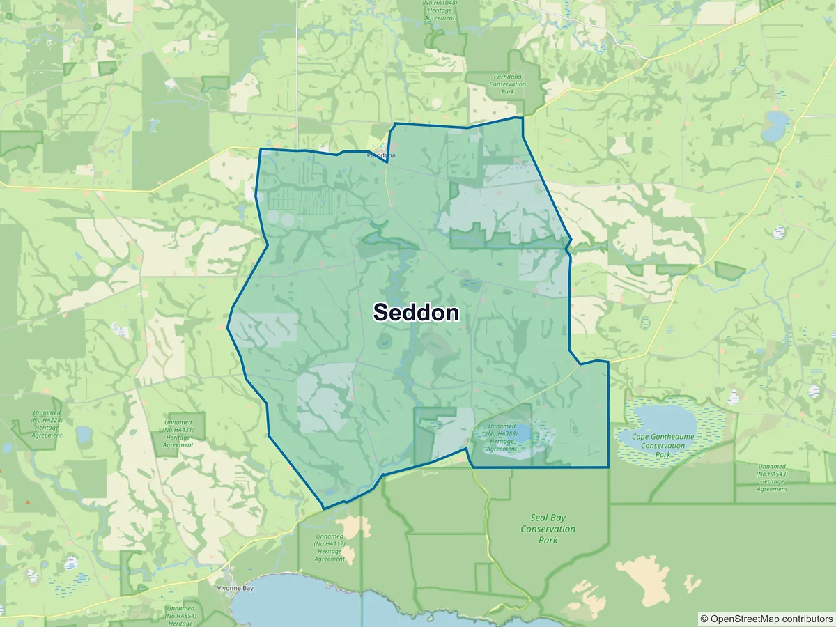 Map of Seddon, SA, Australia