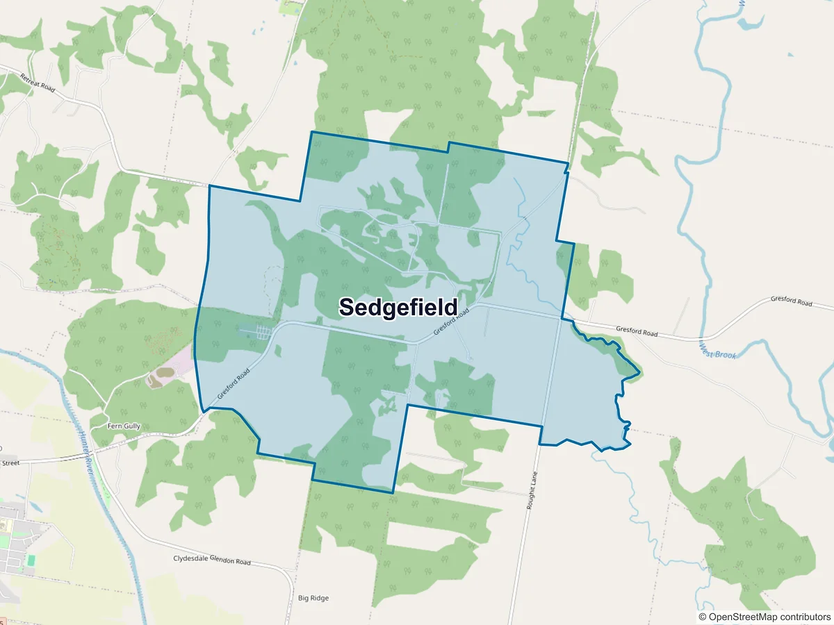 Map of Sedgefield, NSW, Australia