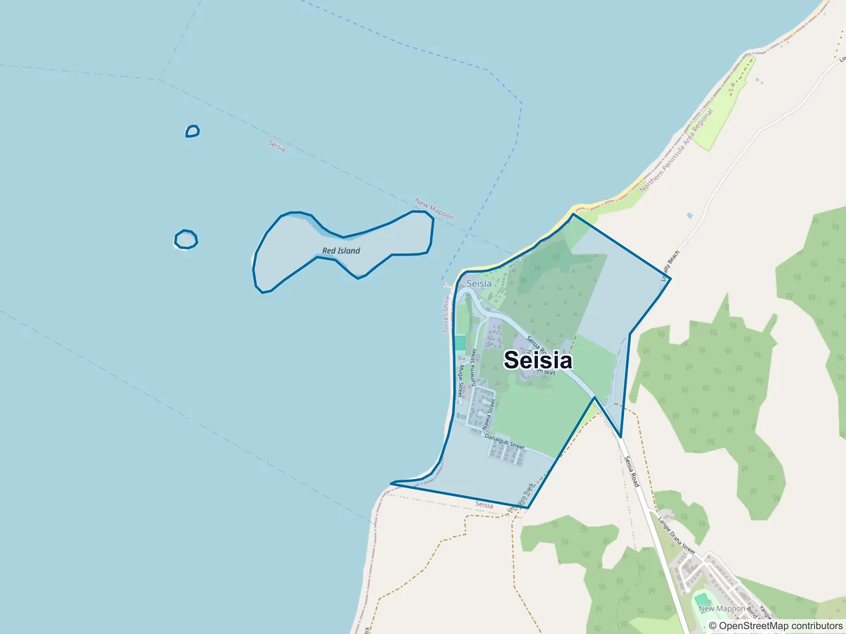 Map of Seisia, QLD, Australia