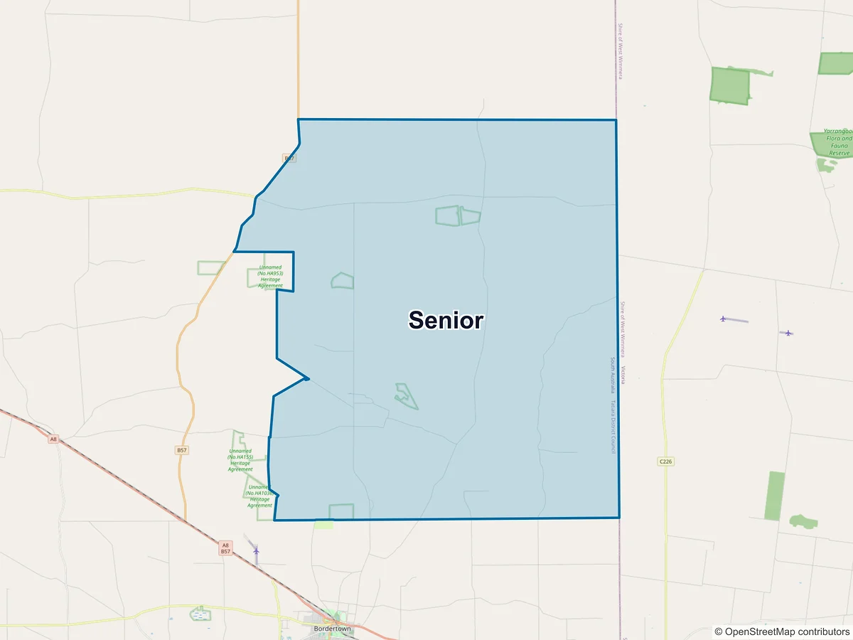Map of Senior, SA, Australia