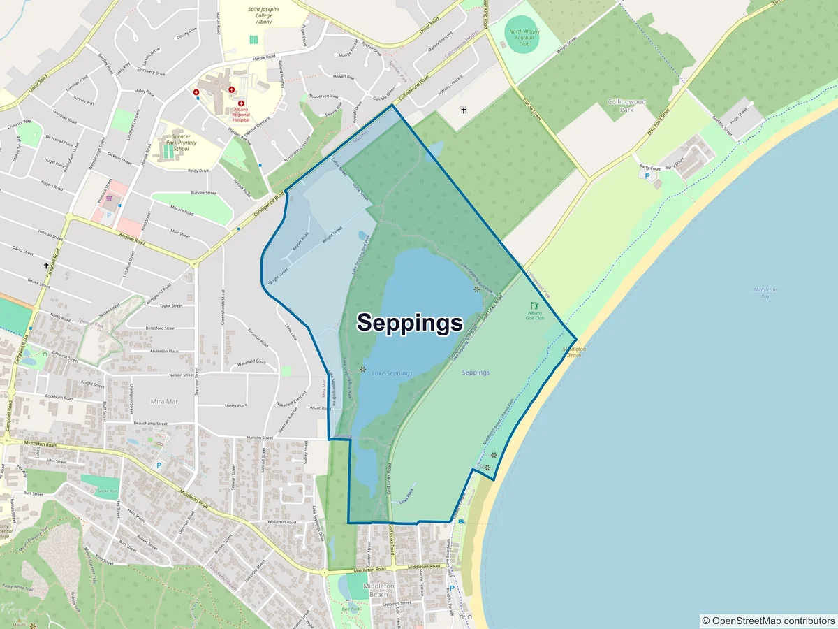 Map of Seppings, WA, Australia