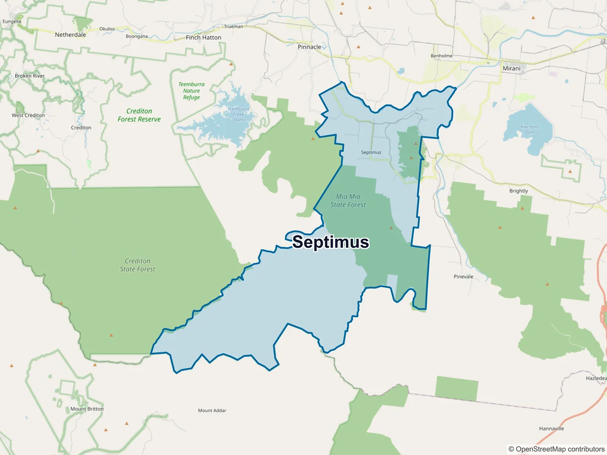 Map of Septimus, QLD, Australia