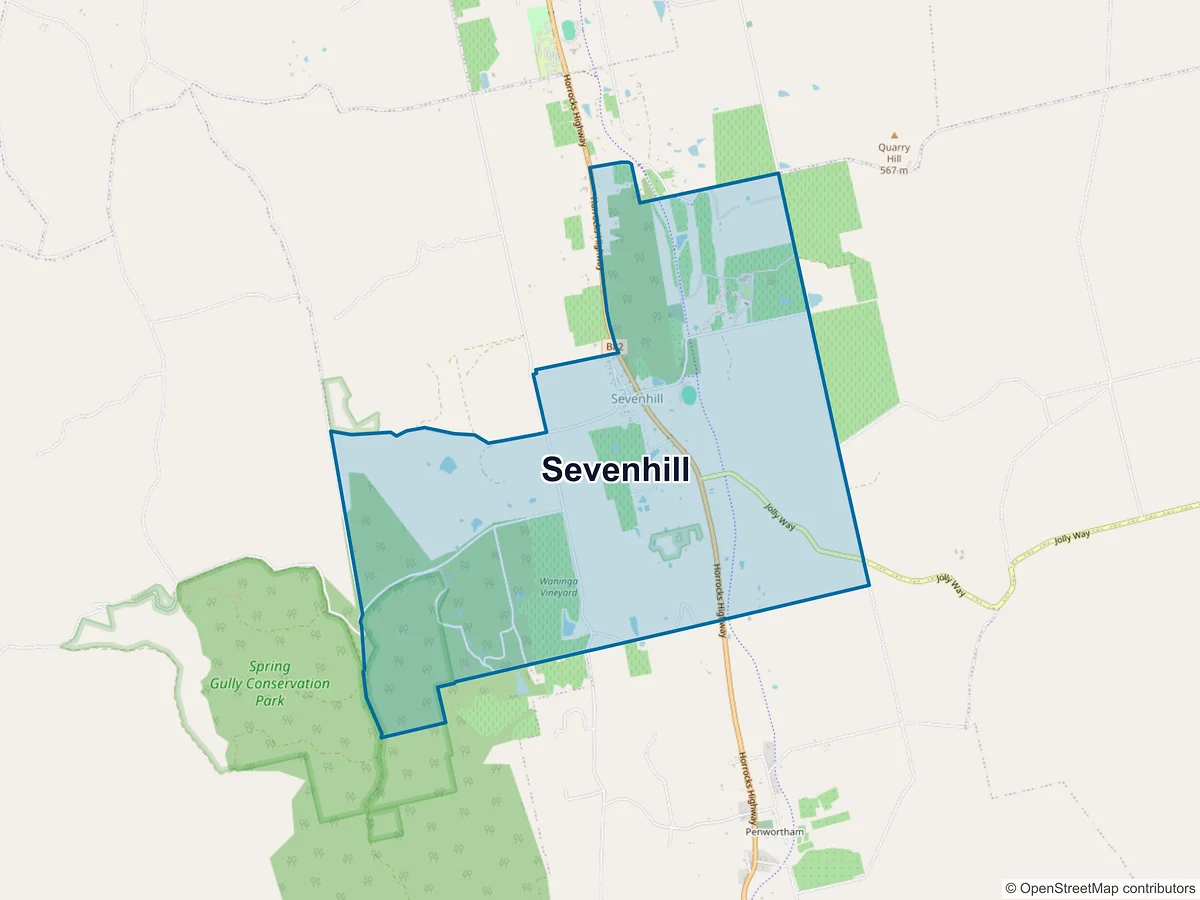 Map of Sevenhill, SA, Australia