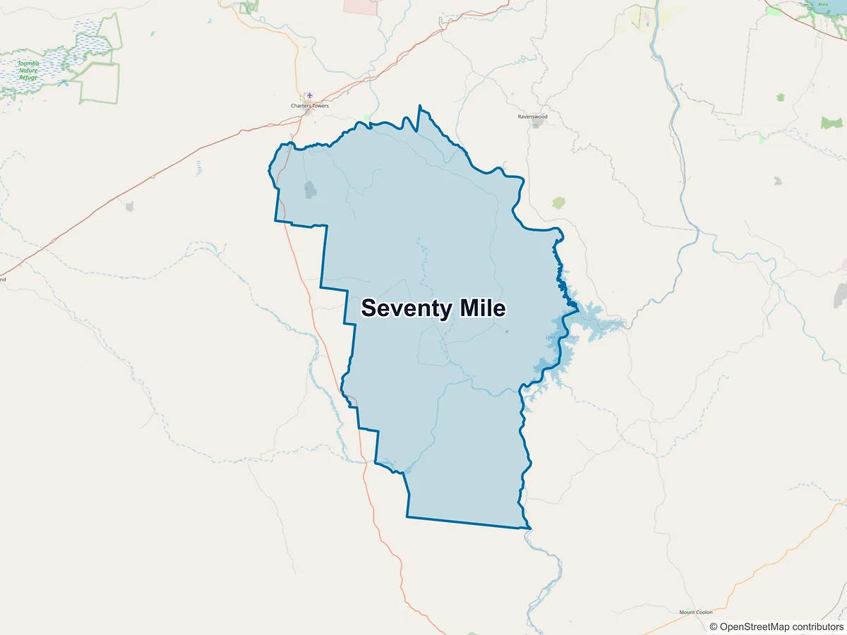 Map of Seventy Mile, QLD, Australia