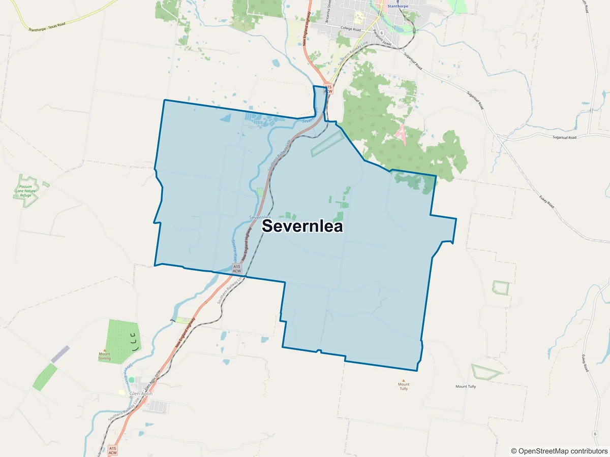 Map of Severnlea, QLD, Australia