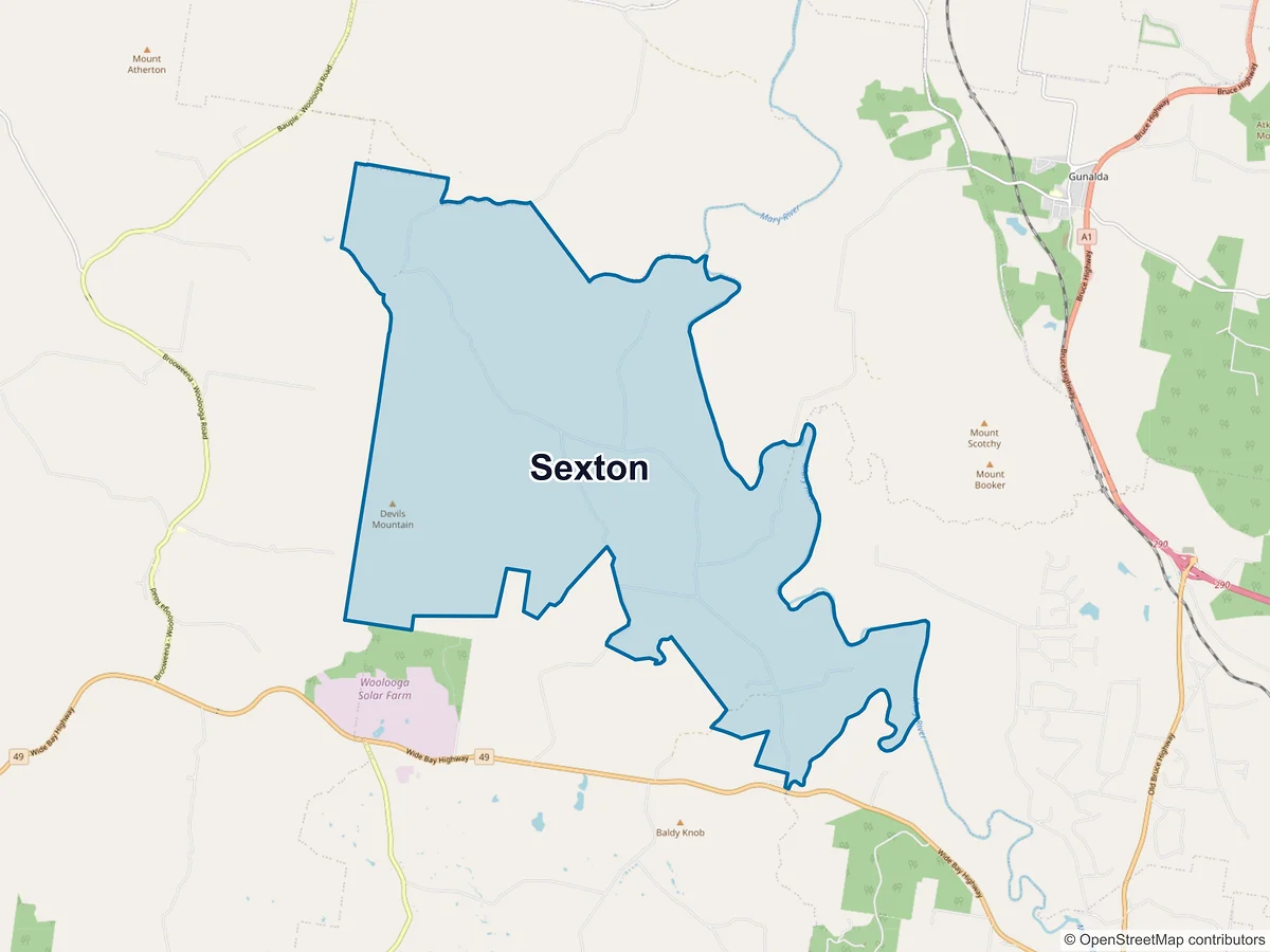 Map of Sexton, QLD, Australia