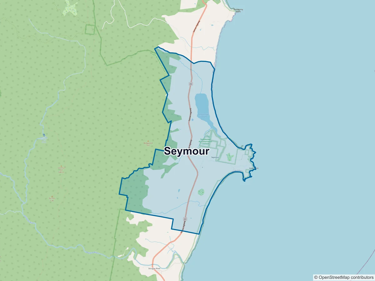 Map of Seymour, TAS, Australia