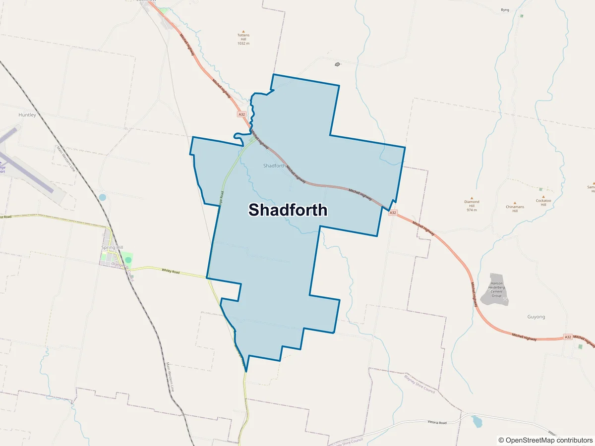 Map of Shadforth, NSW, Australia