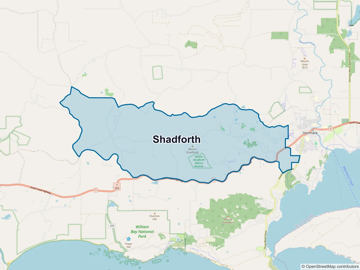 Map of Shadforth, WA, Australia
