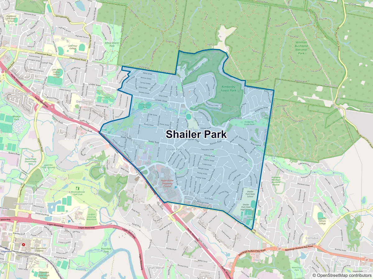 Map of Shailer Park, QLD, Australia