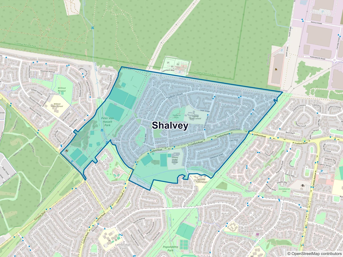 Map of Shalvey, NSW, Australia