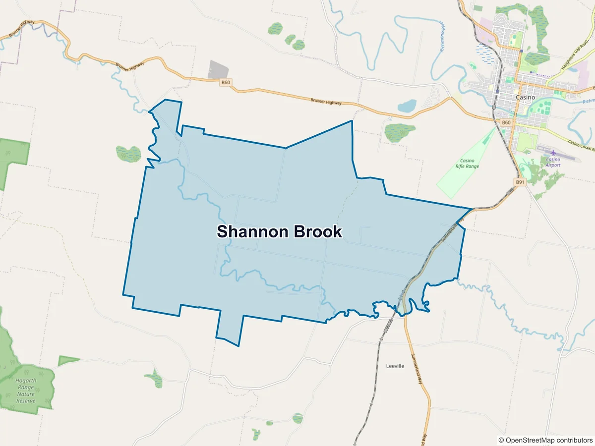 Map of Shannon Brook, NSW, Australia