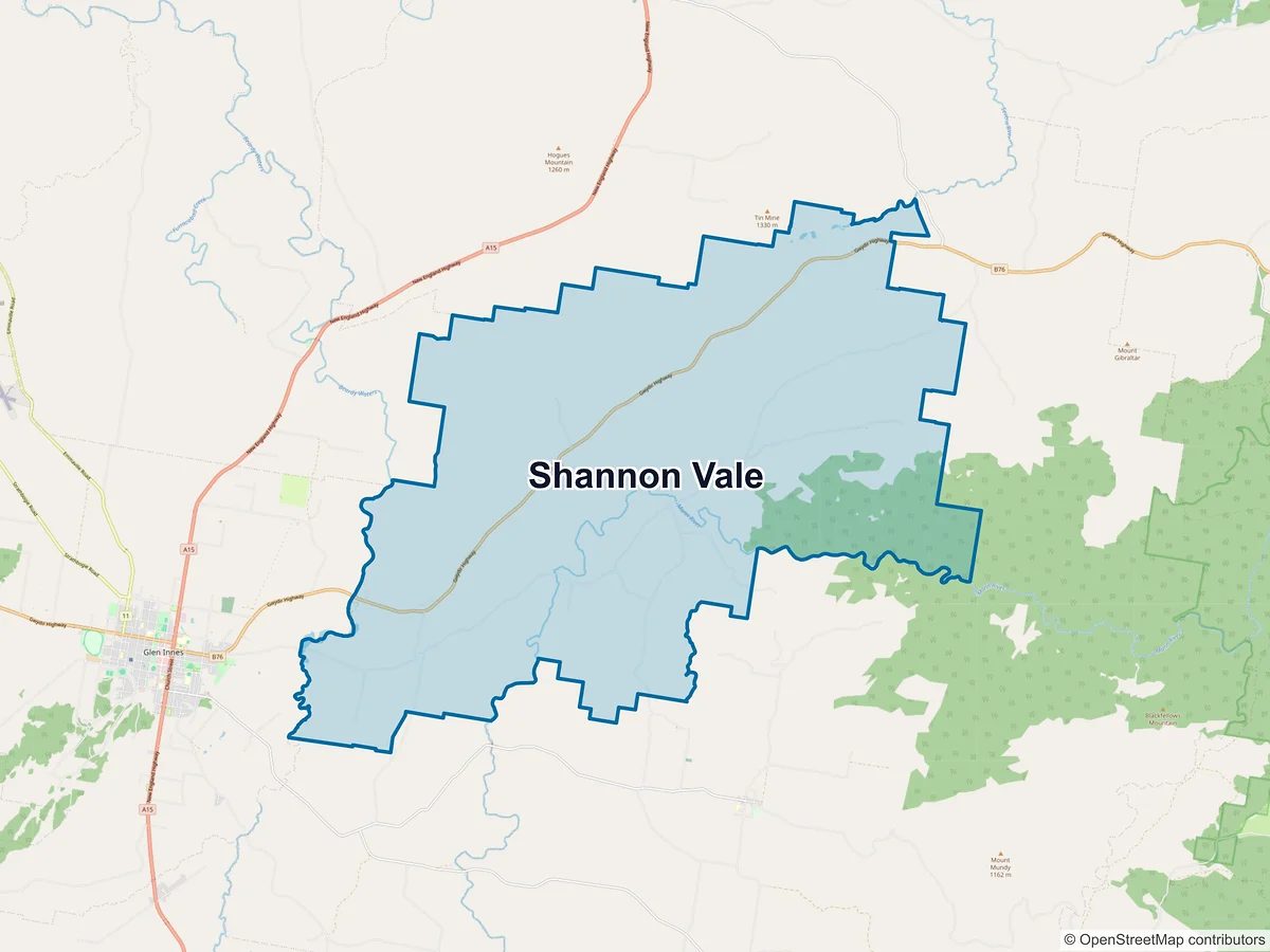 Map of Shannon Vale, NSW, Australia
