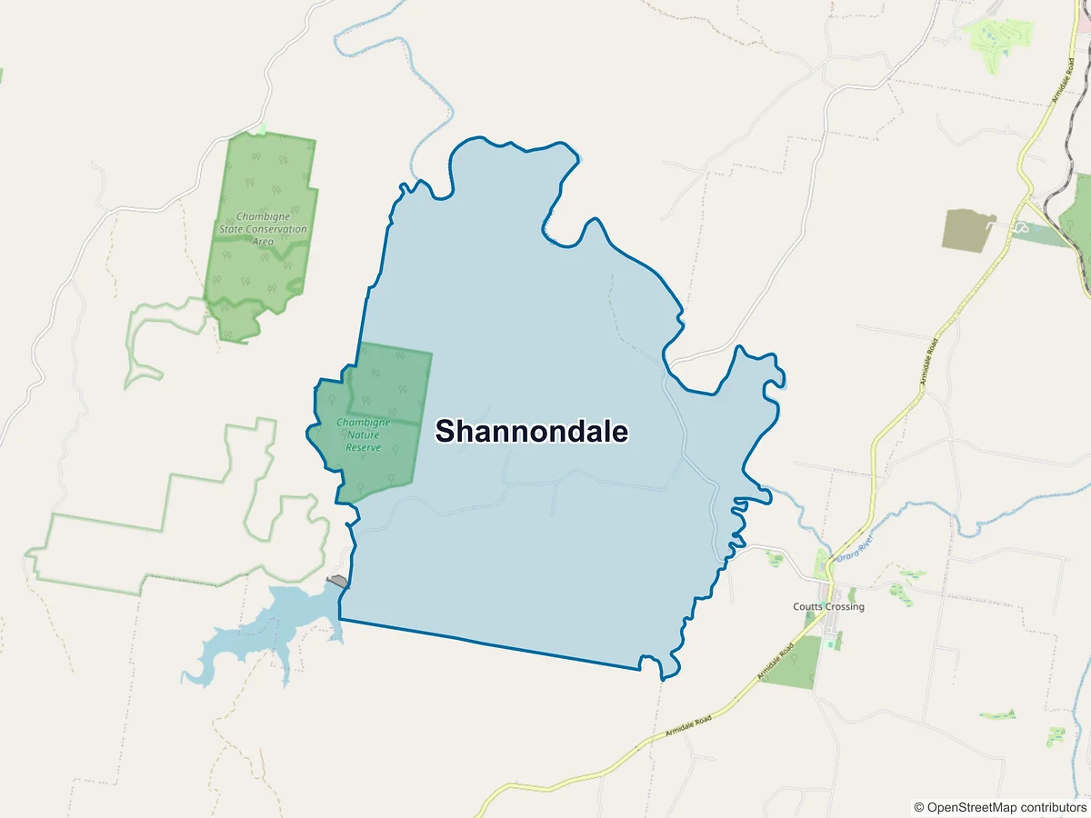 Map of Shannondale, NSW, Australia