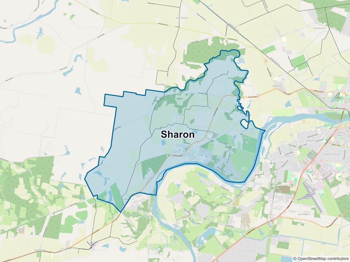 Map of Sharon, QLD, Australia