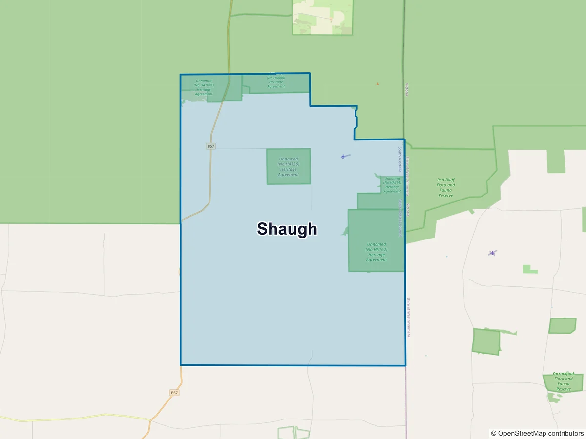 Map of Shaugh, SA, Australia