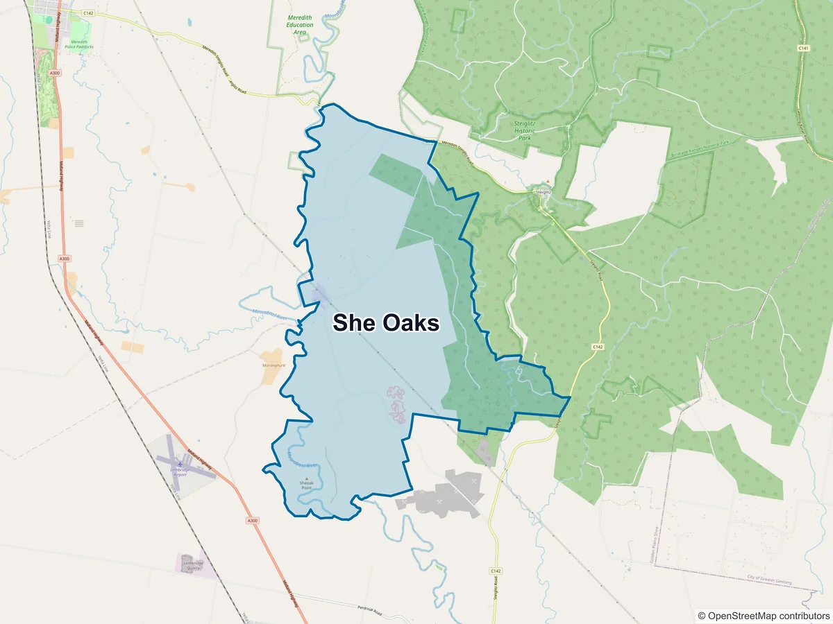 Map of She Oaks, VIC, Australia