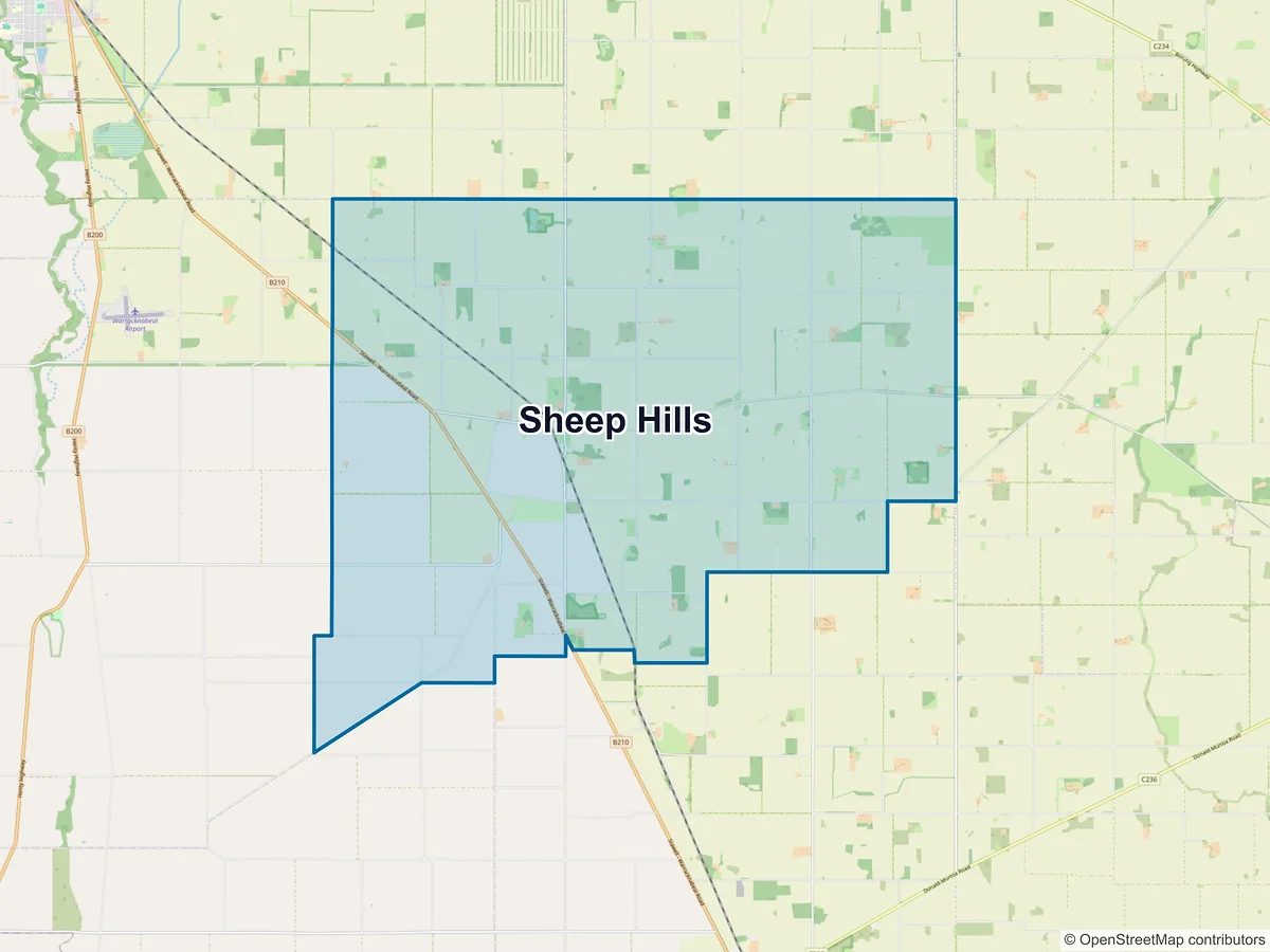 Map of Sheep Hills, VIC, Australia