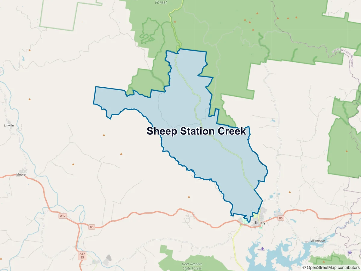 Map of Sheep Station Creek, QLD, Australia