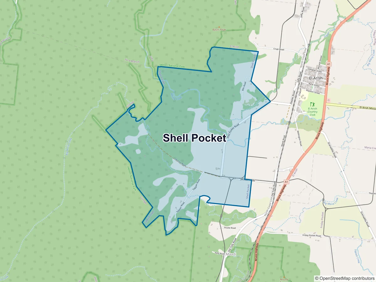 Map of Shell Pocket, QLD, Australia
