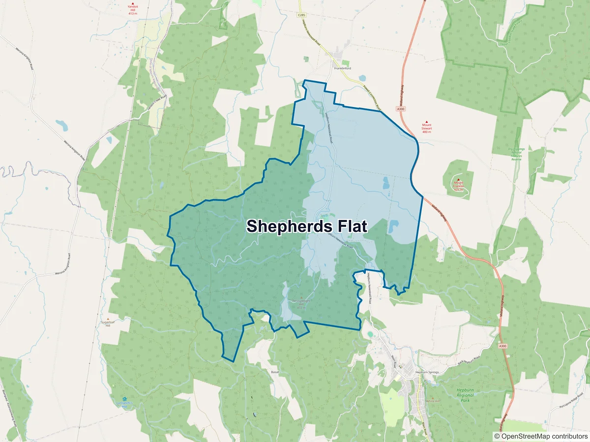 Map of Shepherds Flat, VIC, Australia