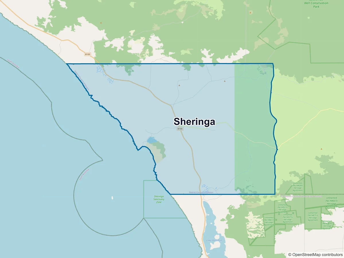 Map of Sheringa, SA, Australia