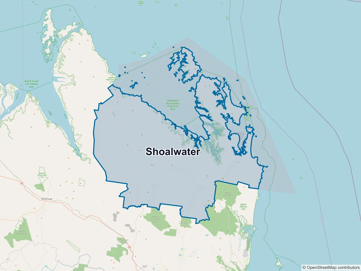 Map of Shoalwater, QLD, Australia