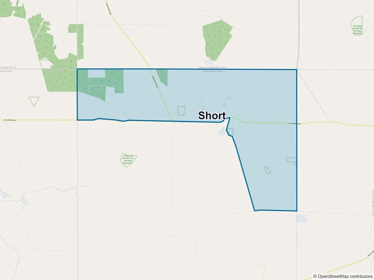 Map of Short, SA, Australia